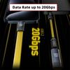 Xiwai 20 Гбит/с USB4 Короткий Плоский Тонкий FPC Удлинитель Папа-Мама 100 Вт и 8K 5K Кабель Thunderbolt, Шнур USB4.0 Type-C, Поддержка 3/4, 0.2 м