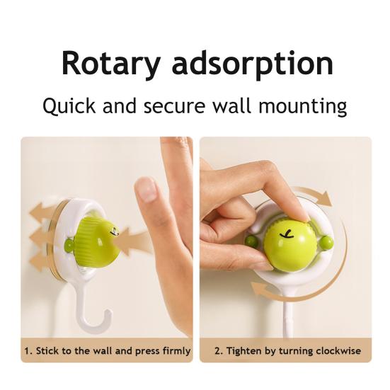 Крючок Присоска с Сильной Несущей Способностью Настенный Крючок Вращающаяся Адсорбция Без Сверления Бесследная Установка Кухонный Крючок для Хранения