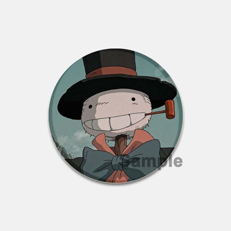 58 мм Ghibli Studio брошь мультфильм «Ходячий замок Хаула» значки для косплея эмалированные булавки коллекция нагрудник для рюкзаков декор одежды