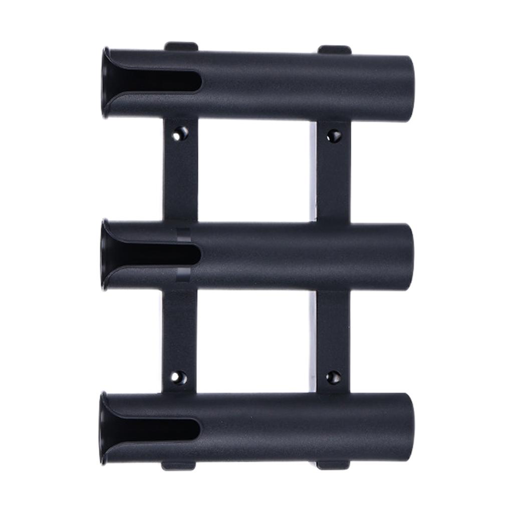 Настенный держатель для удочек, кронштейн, туба на 3 удилища, пластиковые стойки для удочек для лодки, черная подставка для удочек