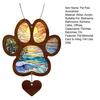 Pet Memorial Suncatcher Hanging Decoration Dog Cat Paw Car Rearview Mirror Hanging Ornament Loss of