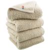 Imabari Factory Imabari Towel Certified Face Towels, Made In Japan, Sand Beige, Approx. 80 X 34 Cm, Set of 4