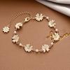 Female Bracelet Elegant Gift Hypoallergenic Beautiful Sweet Flowers Charm Girls Bangle Jewelry Accessories