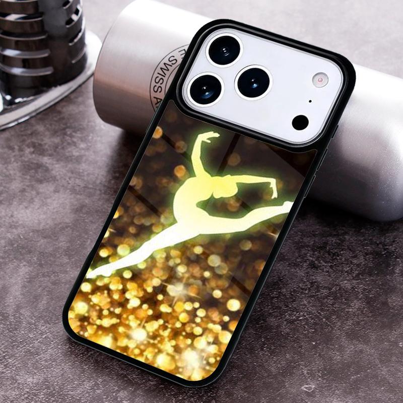 Чехол для телефона с силуэтом гимнастки для iPhone 17 16 15 Pro Max Air 14 13 12 11 Plus Ударопрочный чехол