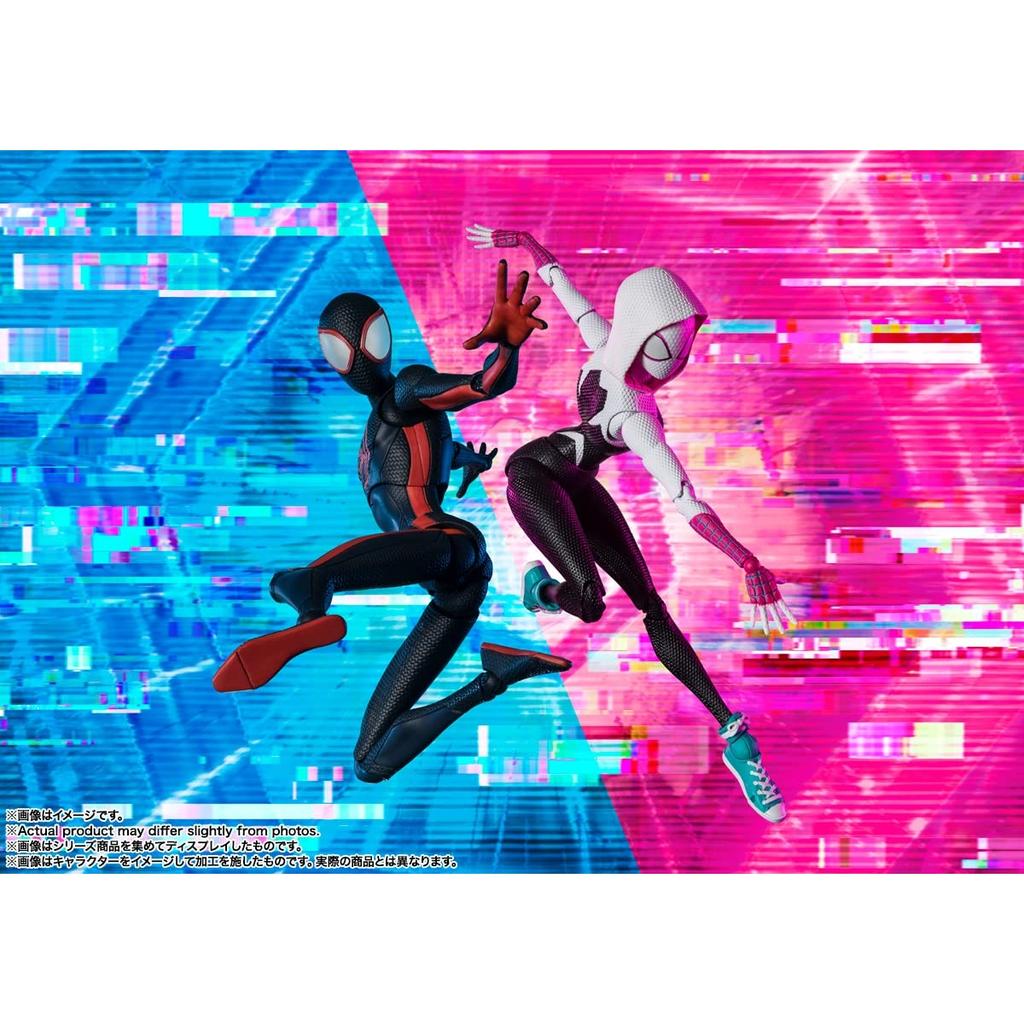 TAMASHII NATIONS SHFiguarts Человек-Паук: Фигурка Майлза Моралеса «Через вселенные» 155 мм, окрашенная в цвет ABS и ПВХ, коллекционная BAS63989