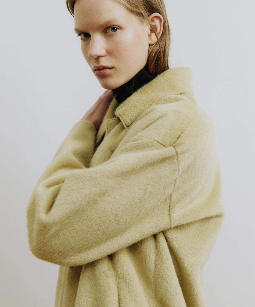 Molliolli Lungo Single Long Coat [Taupe]