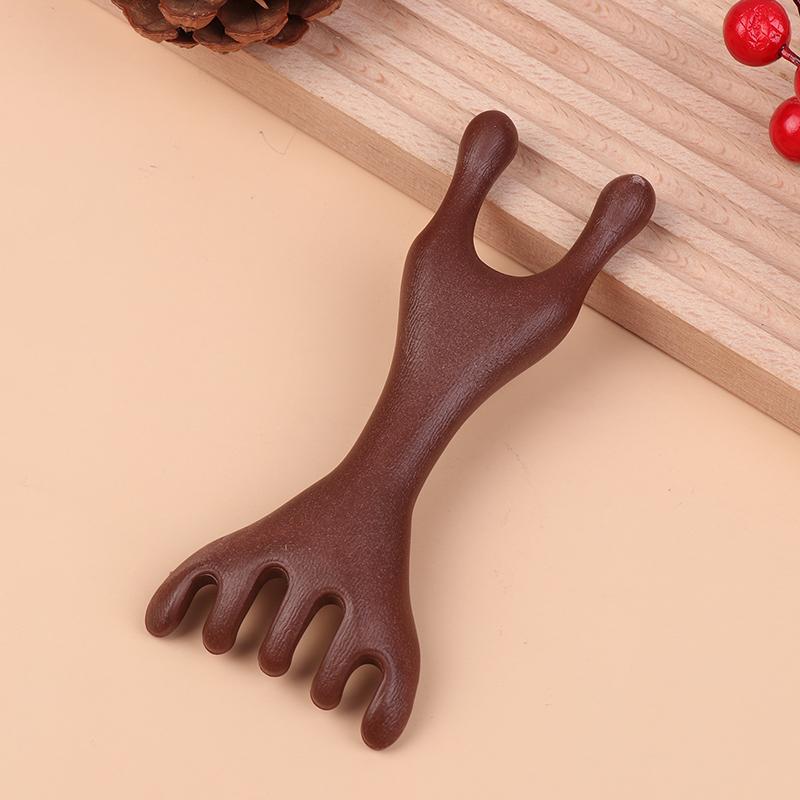 1 шт., деревянная расческа для массажа меридианов тела с широкими зубцами, расческа для лица, глаз, плеч, шеи, акупунктурная терапия, кровообращение, инструмент гуаша