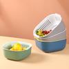 1 Set Large Capacity Washing Strainer Bowl Both Sides Handle PP Vegetable Cleaning Draining Bowl Kitchen Assistant
