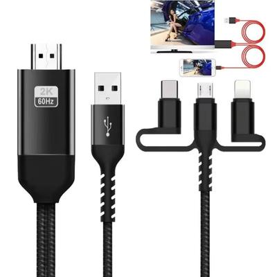 HDMI Кабель Дисплей Тип C Micro USB 3.0 Экран Подключить к HDMI-совместимому HDTV Проектору Видео Адаптер Конвертер Для IPhone