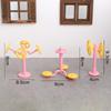 1 Set Miniature Pink Playground Fitness Toy Set Lifelike Tiny Model for Dollhouse Kids Pretend Play Hobby Collection