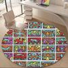 1pc Pop Art Figures Office Round Area Rug, Indoor Mat Suitable ForOffice, Under Office Chairs Bedroom Living Room Home Decor, Room Deco 046