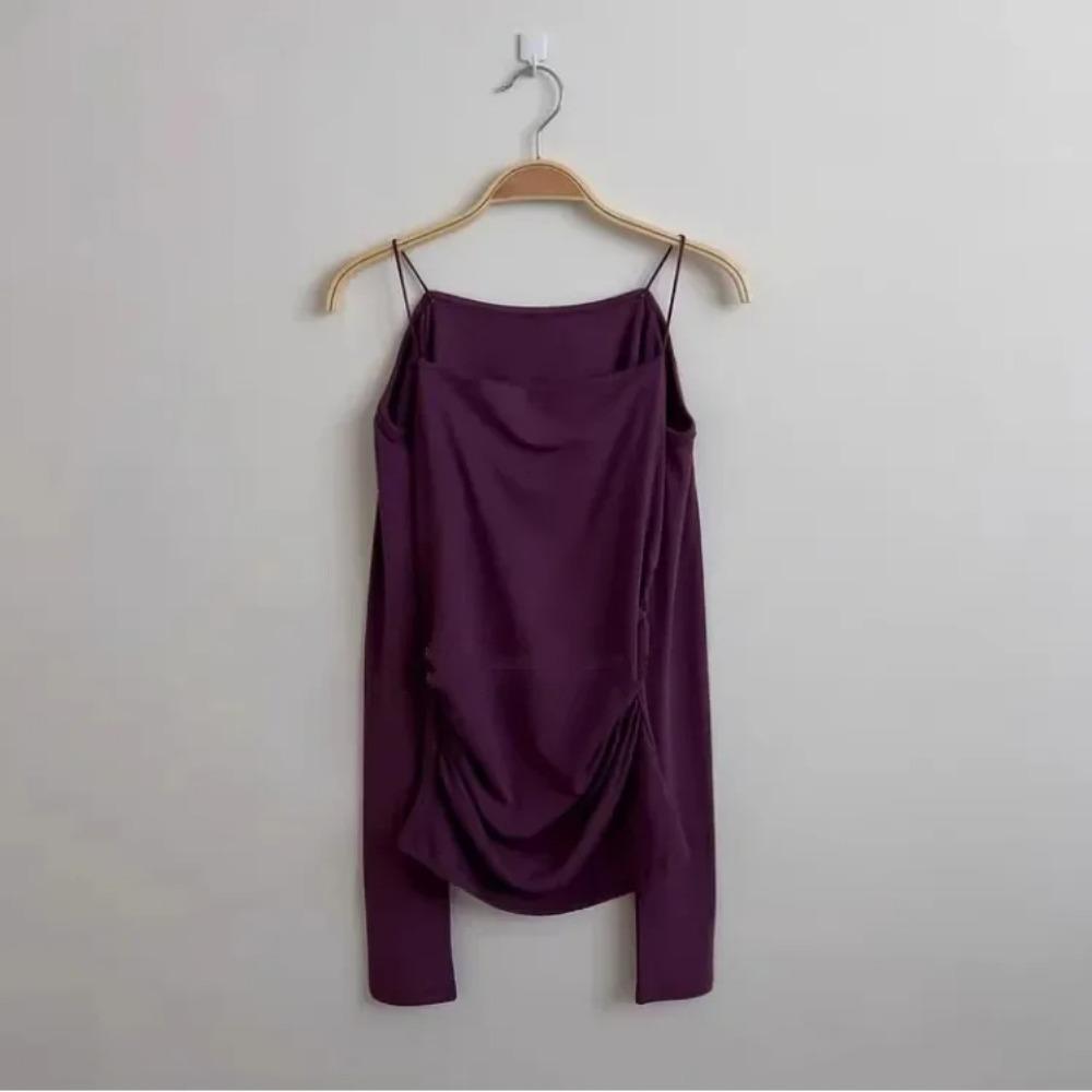 Сексуальный топ с открытыми плечами в корейском стиле из двух частей с иллюзией и длинными рукавами для женщин