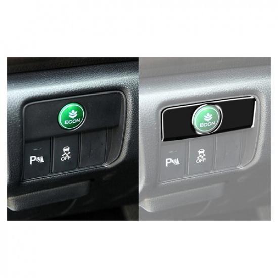 Glossy Piano Black Interior ECON Button Panel Cover Trim For Honda Accord