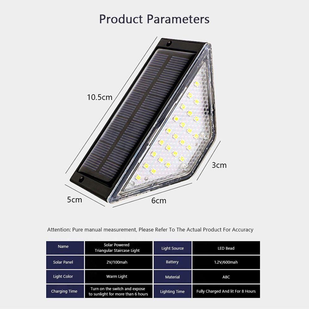 Warm Light Stair Light LED Outdoor Floor Light High Quality Solar Step Lamp Porch Terrace