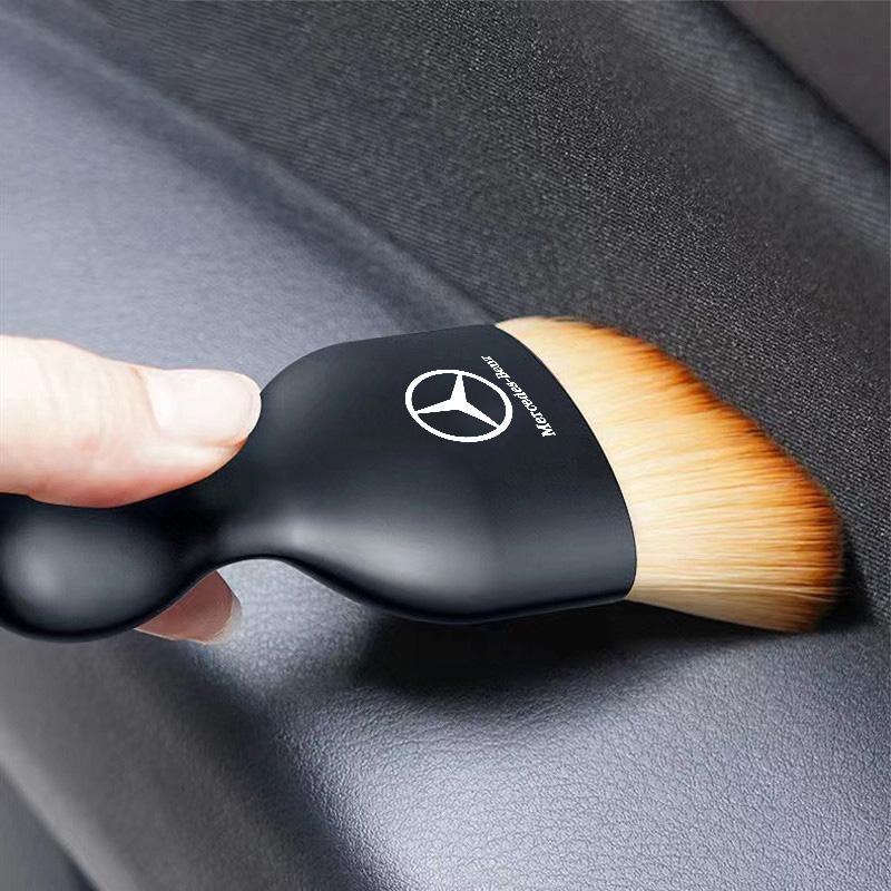 CQT1 For Mercedes Benz Logo Car Cleaning Brush Center Console Clean Tool Wash Microfiber Drying Towel Auto Accessories