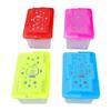 4 шт. Портативный пластиковый аквариум Прозрачный ручной мини-аквариум Террариум для черепах для путешествий Дома Рыбы Морской узор 13*9*9см