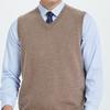 Hengyuanxiang Men's Wool V-Neck Sleeveless Sweater