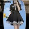 Японские младшие школьники, милое черное платье JK, платье в стиле колледжа для девочек, платье в стиле Хепберн, летнее платье, вечерние клубные милые платья в стиле Лолиты