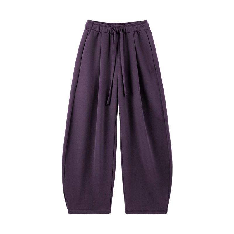 Womens Loose Wide-Leg Streetwear Jogger Pants Fall 2026 Cotton Blend Casual Trousers