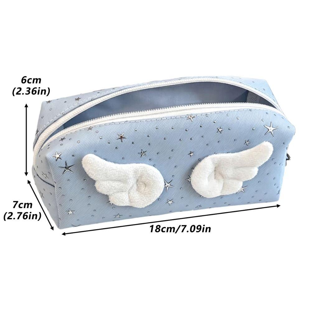 Large Capacity Pen Bag Angle Wings Pencil Pouch INS Style Stationery Pouch Gift
