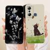 For Infinix Hot 20i X665C X665E Cases Flower Butterfly Silicone Soft Cover For Infinix Hot 20i Hot20i Phone Back Cover Casing