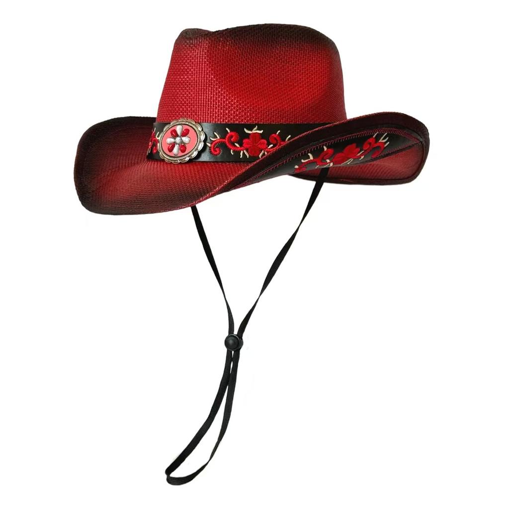 New Embroidery Accessories Straw Cowboy Hat For Women And Men – Western Sun Hat For Country Concert Rodeo And Cowgirl Outfit