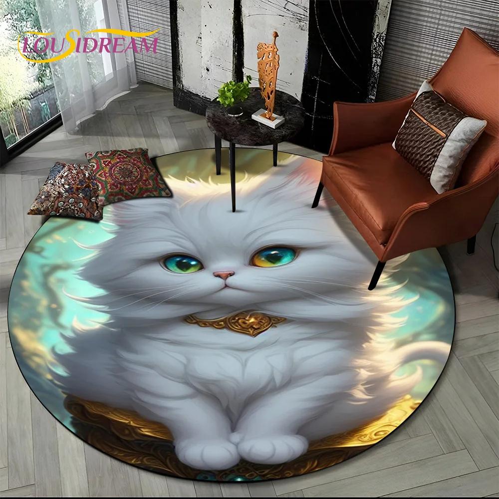 3D Мистический Солнце Луна Таро Мандала Магический Круглый Ковер Коврик для Гостиной Спальни Детской Игровой Комнаты Декор, Коврик для Зоны Питомцев Нескользящий