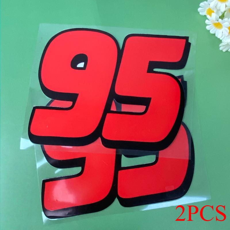 Number95 Red and Laser Motorcycle Stickers Waterproof for Motorbike Helemt Box Fuel Tank Fairing Refit Car Window Vinyl Decals