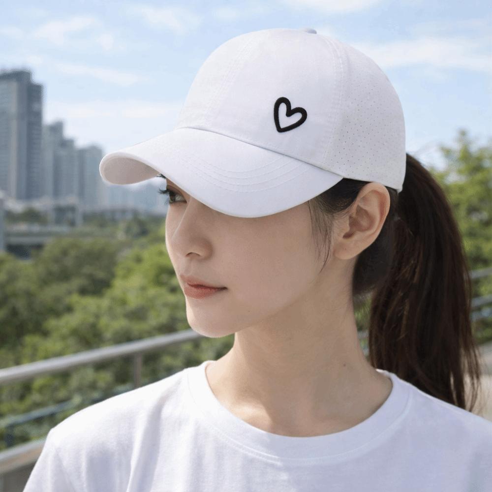 Adjustable Sunshade Sun Hat Solid Color Snapback Hat Fashion Ponytail Baseball Cap Running