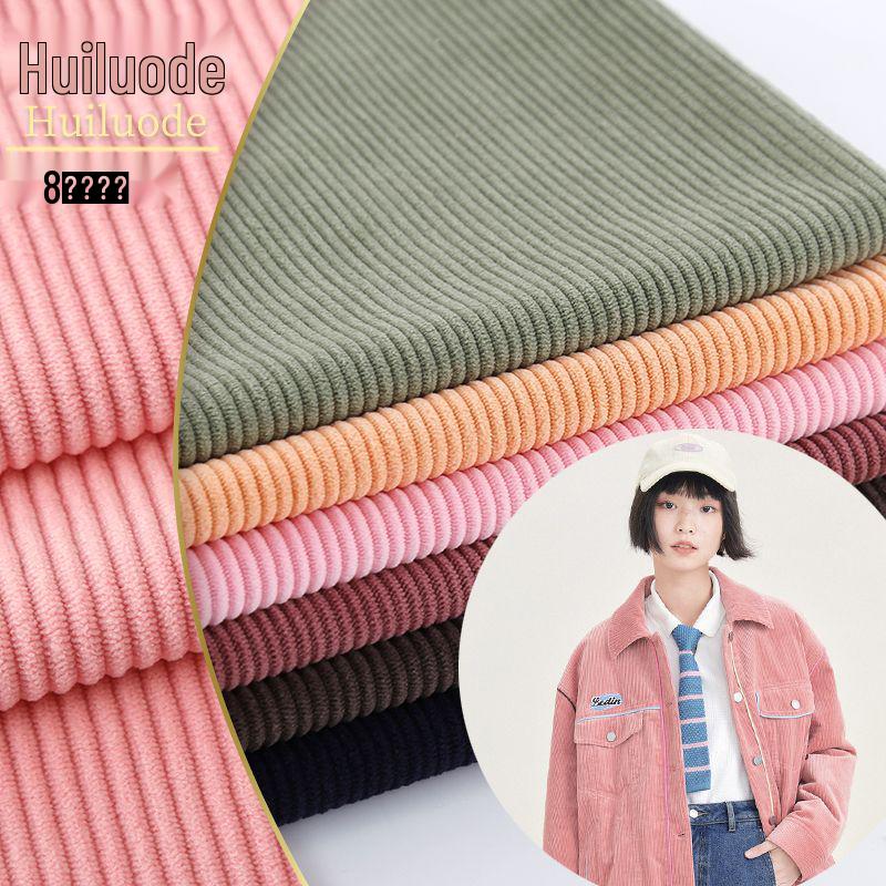 Европейский Хлопковый Вельвет и Стрейч Трикотажный Вельвет: 8-рубчиковая микрофибровая полосатая ткань