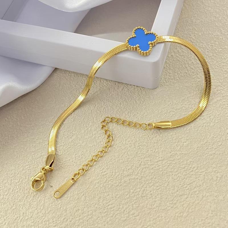 Браслет «Клевер на удачу» для женщин 18K Простой, Модный, Универсальный, Высококлассное ювелирное изделие