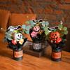 3pcs Mini Halloween Resin Decorative Bouquet Ghost Pumpkin Head Home Bedroom Accessories Party Gifts Creative