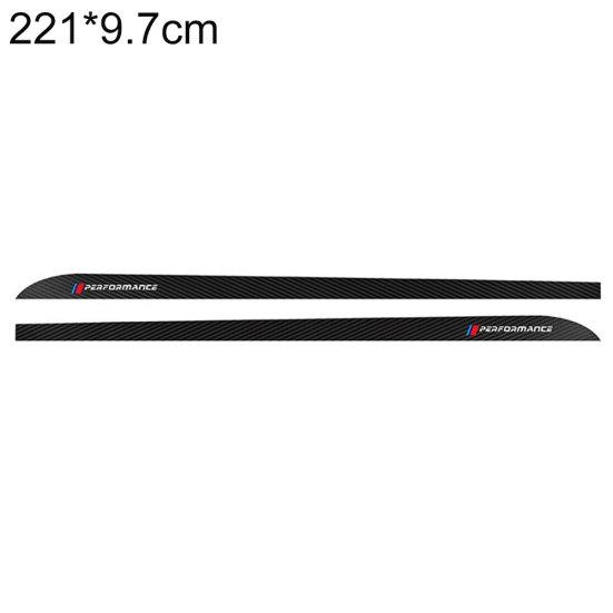 Car Performance Side Skirt Carbon Fiber Decal Stickers Sport Badge for BMW