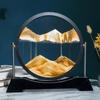 7 Inch Round Moving Sand Art Frame Natural Landscape Home Decoration 3D Hourglass Creative Living Room Bedroom Ornament Decor