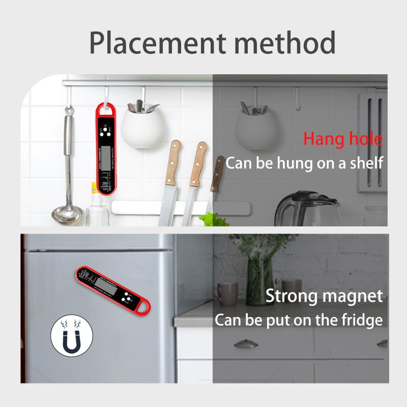 Цифровой термометр для мяса для приготовления пищи Кухонный термометр с функцией удержания Быстросчитываемый пищевой термометр, Приготовление конфет, Гриль на открытом воздухе