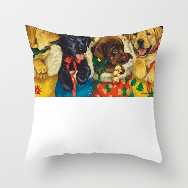 Christmas Throw Pillow Cover 45x45cm Plush Velvet Decorative Cushion Case Sofa Car Home Holiday Gift