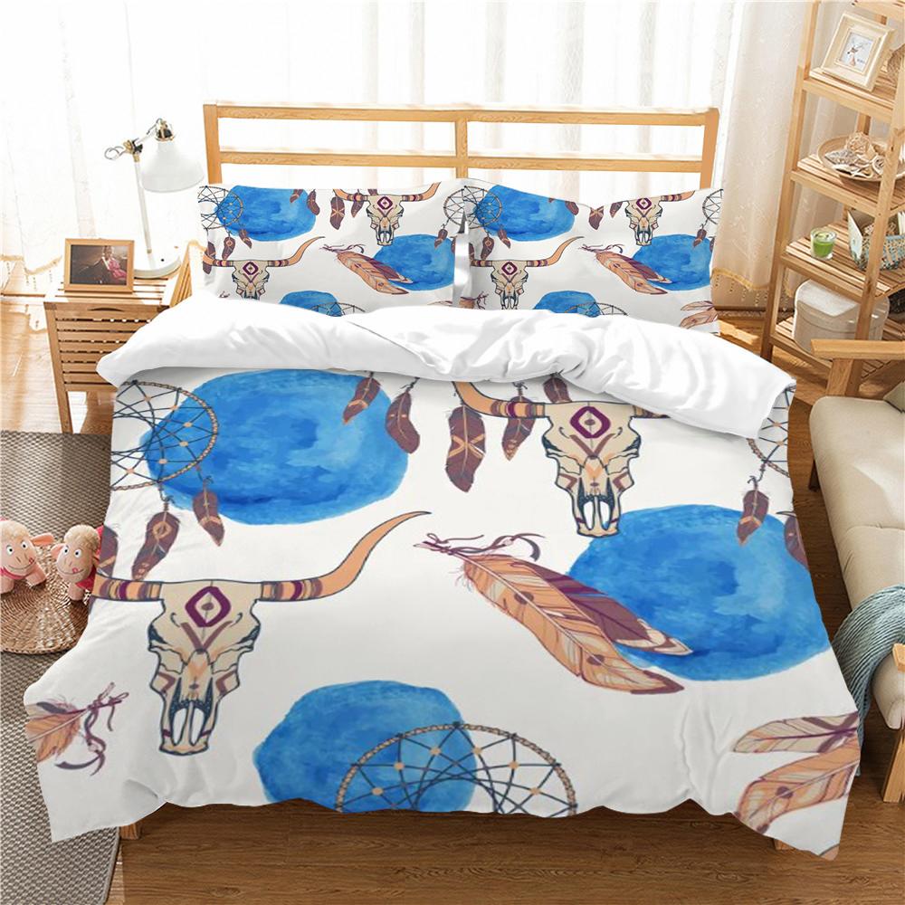 Покрывало на кровать с принтом 3D-черепов, комплект пододеяльников, комплект постельного белья для мальчиков и девочек, односпальный размер, высокое качество