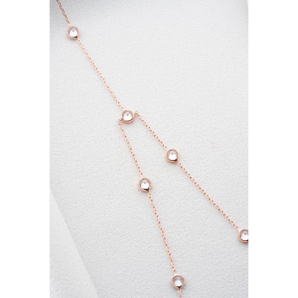 Браслет Sahmeran из стерлингового серебра 925 пробы с розовым покрытием из циркона