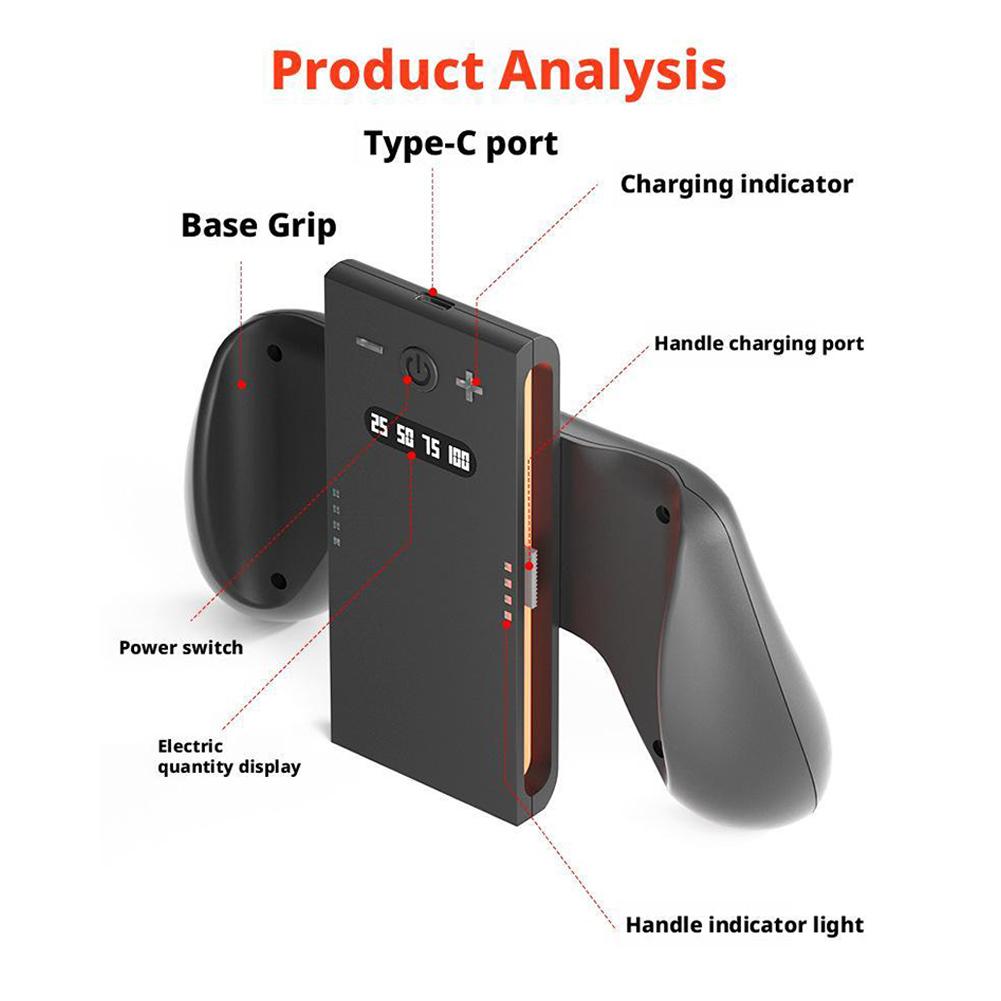 Charging Grip For Switch 2 Game Controller Detachable Handheld Charger Base For NS2 Left/Right Controllers Fast Charging Dock