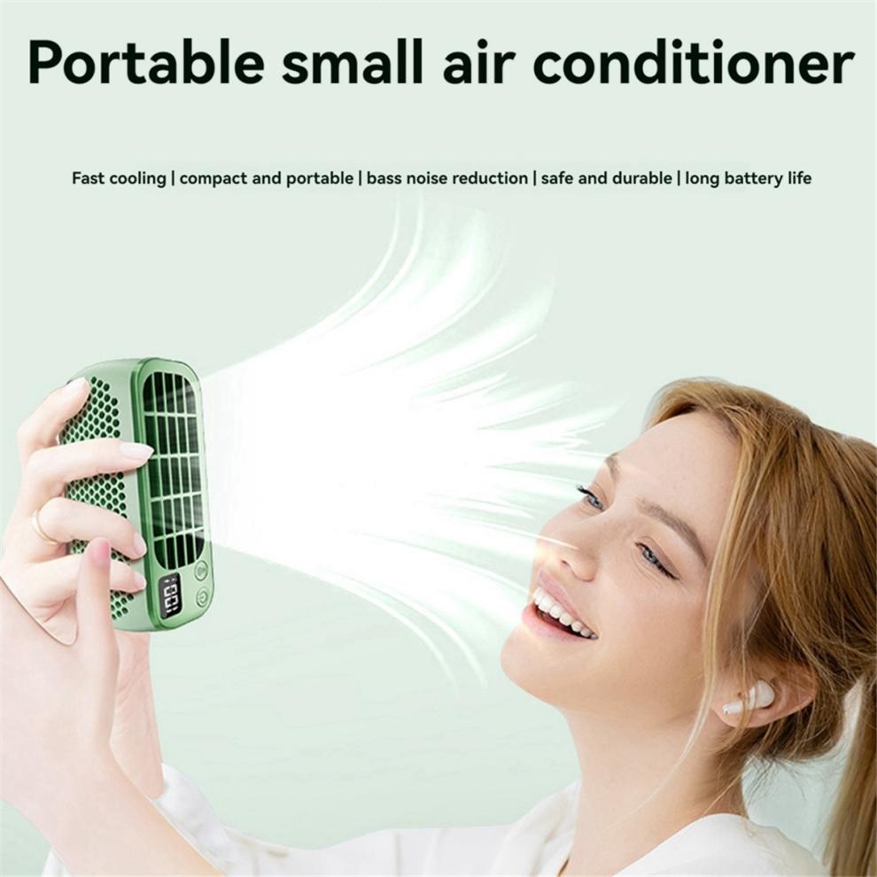 Handheld Fan Hanging Neck Small Bladeless Portable Five-Speed Adjustab