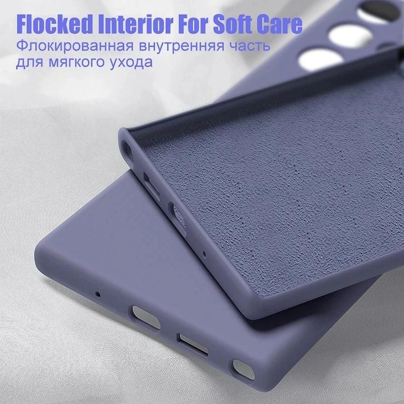 New Upgraded Liquid Silicone Phone Cases For Samsung Galaxy S24 S23 S22 S21 S20 Ultra Plus A34 A54 5G Case Soft Shockproof Cover