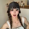 Spring And Summer Handmade High-End Color Crystal Cap Fashionable Face Small Holes Baseball Cap Women