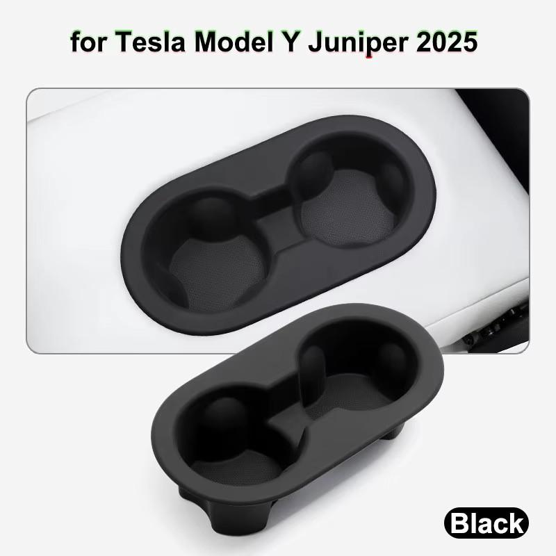 Для Tesla Model Y Juniper 2025 Держатель для стакана/бутылки на центральной консоли, вставка для передних и задних сидений, силиконовый органайзер-ограничитель MY LAUNCH