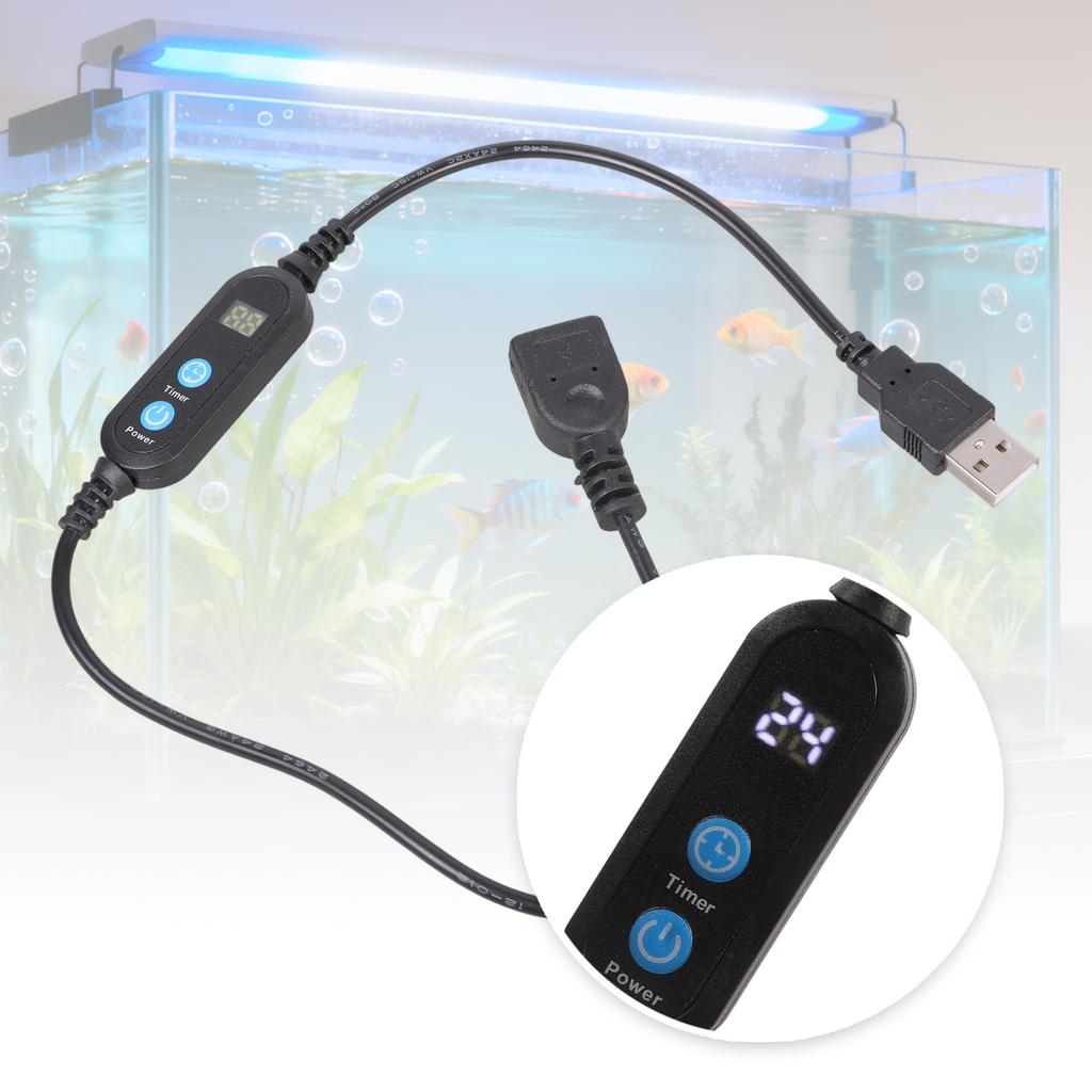 Time Presetable USB Timer Cord 1-30 Minutes Settable with Time Adjustment Button For Office Home Electronics Black