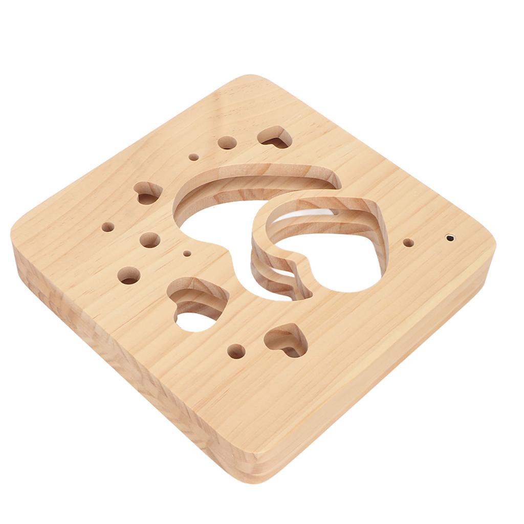 Wooden 3D LED Light Valentine\'s Day Hollow Hearts Shape Style Pine Wood USB Power Supply Decorative