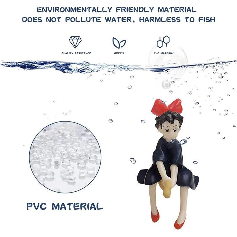 Floating Fish Tank Decorations, Aquarium Decorations, Lovely Diver Fish Tank Decorations, Floating Device Fish Tank Accessories