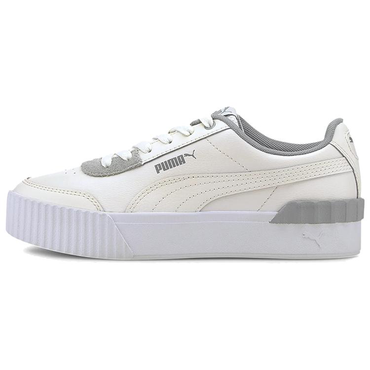 Puma Женская Carina Lift Хаки / Белый / Серый (унисекс) Кеды для скейтборда 373031 03