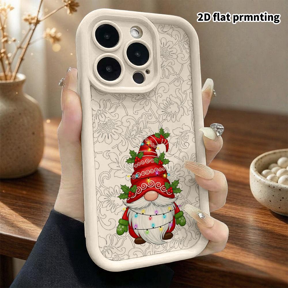 Phone Case: 2D flat design suitable for iPhone 18 17 16 15 14 13 Pro protective case, unisex, faceless doll, Christmas and Halloween gift