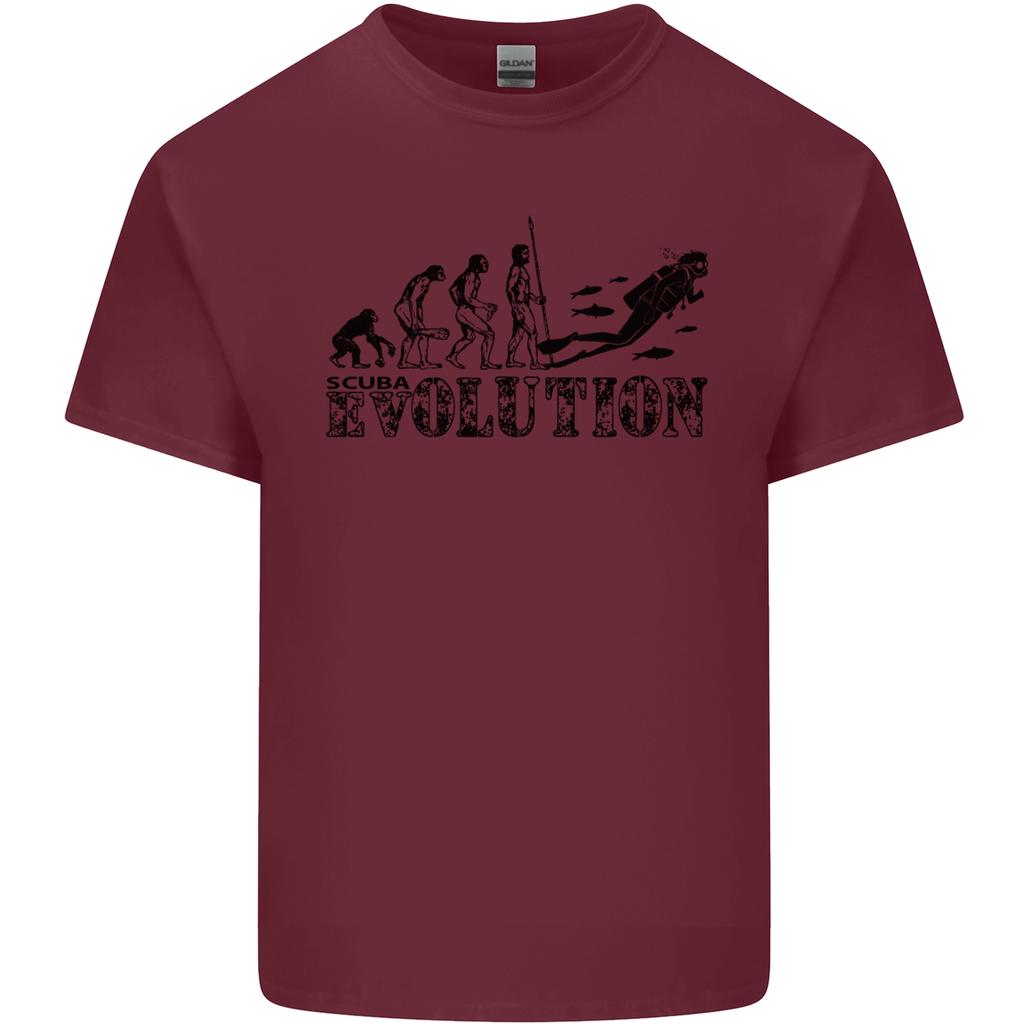 Evolution of a Scuba Diver Diving Funny Unisexs Light Cotton TShirt