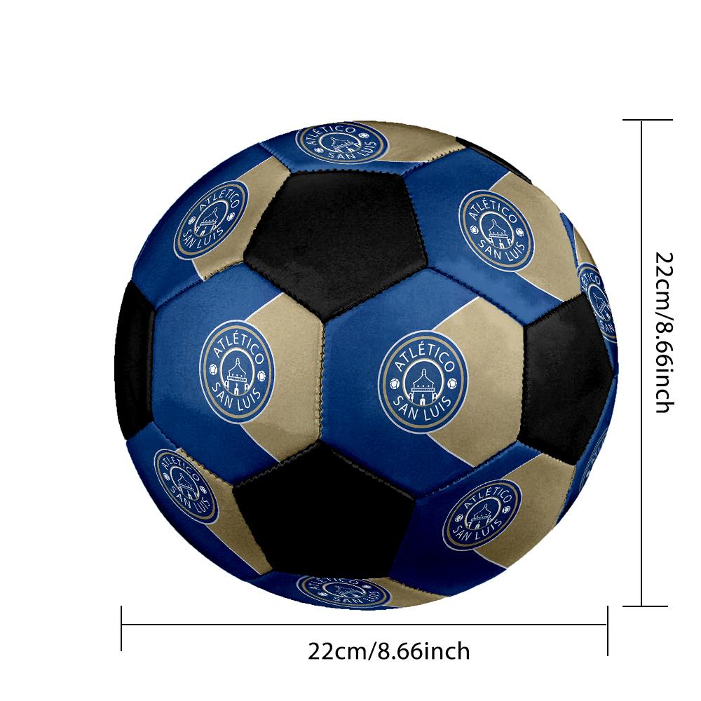 РАЗМЕР 5 Футбольный мяч Atlético San Luis Цветной Для всех возрастов Машинная строчка ПВХ Готов к соревнованиям Прочный Высокий отскок